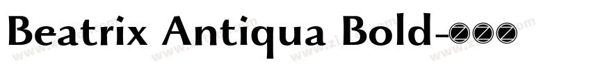 Beatrix Antiqua Bold字体转换